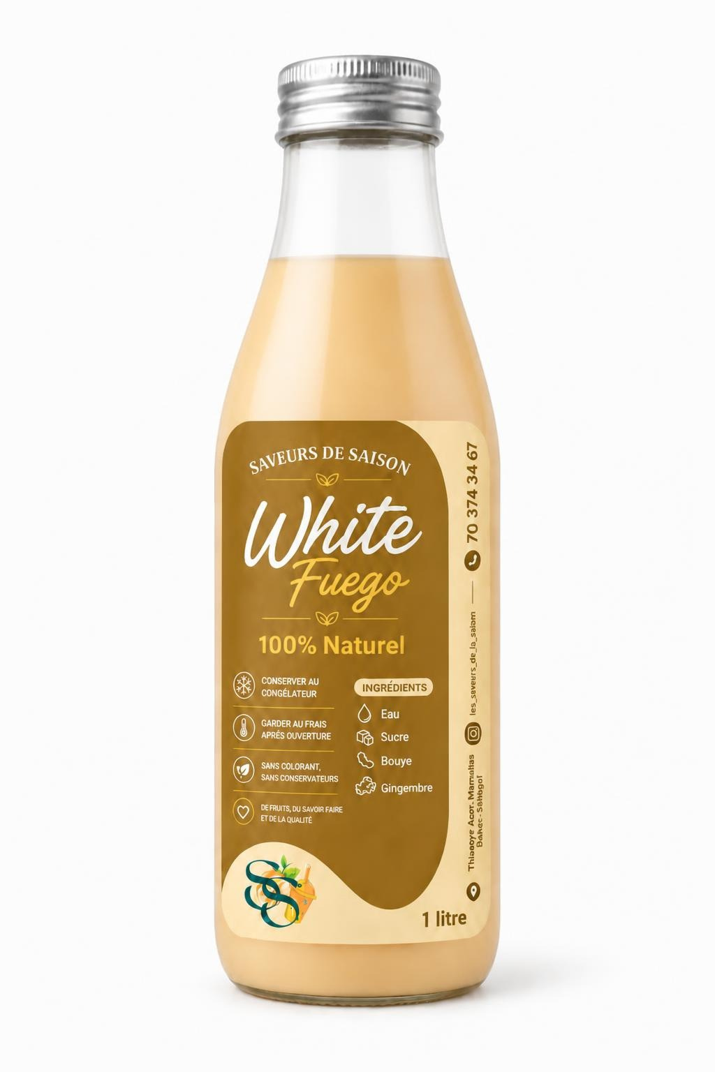 White fuego   (bouye gingembre) 1L